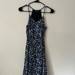 Express Blue and Purple Floral Dress